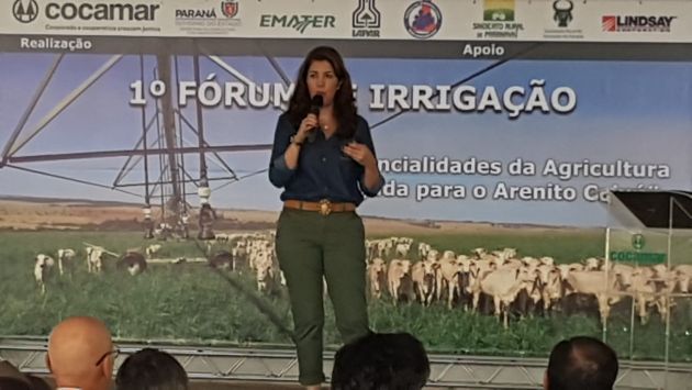 Diretora da ASPIPP palestrou no 1º Fórum de Irrigação de Paranavaí